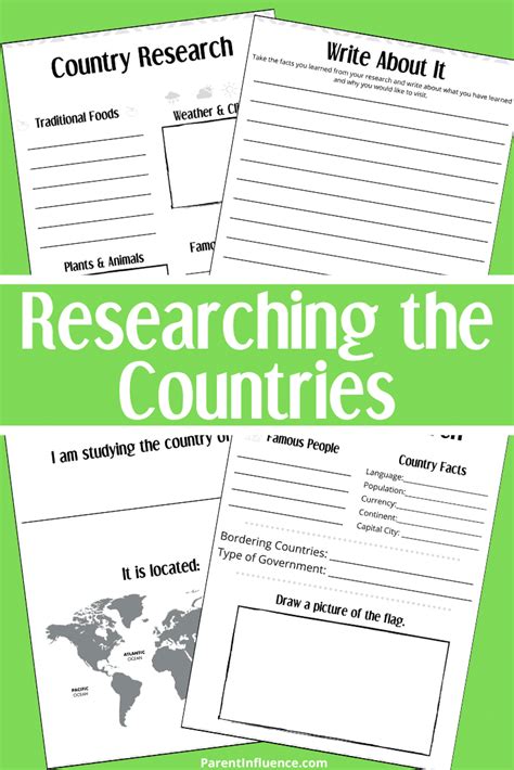 Printable Country Research Worksheet